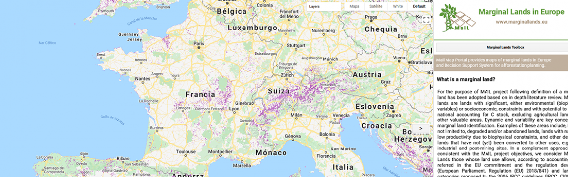 Geoportal europeo de tierras marginales. Proyecto Mail