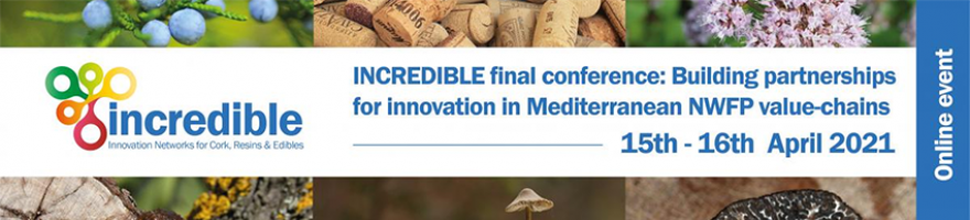 INCREDIBLE conferencia final: Creación de asociaciones para la innovación en las cadenas de valor de los productos forestales no madereros del Mediterráneo